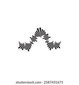 Sound waves vector illustration design template