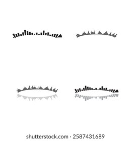 Sound waves vector illustration design template