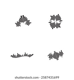Sound waves vector illustration design template
