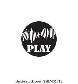 Sound waves vector illustration design template