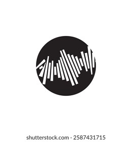Sound waves vector illustration design template
