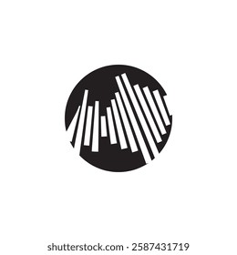 Sound waves vector illustration design template