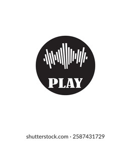 Sound waves vector illustration design template
