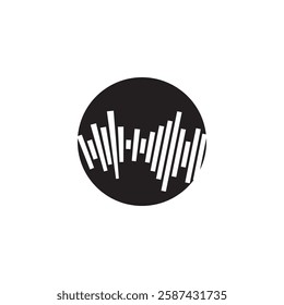 Sound waves vector illustration design template