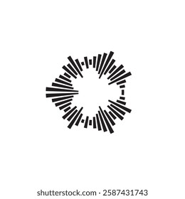 Sound waves vector illustration design template