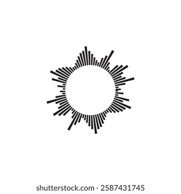 Sound waves vector illustration design template