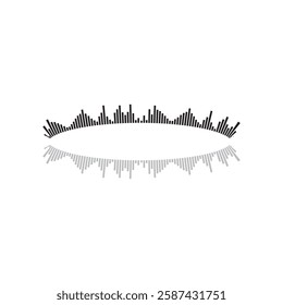 Sound waves vector illustration design template