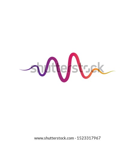 Sound waves vector illustration design template