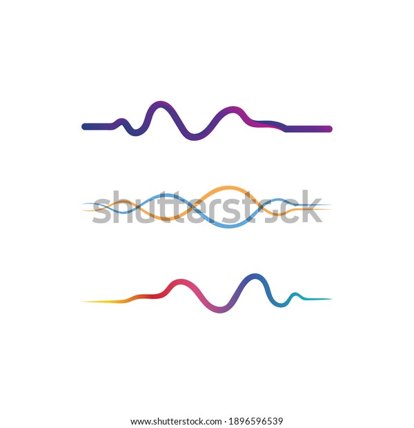 Sound waves vector illustration design template\
equalizer symbol music\
wave