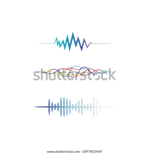 Sound waves\
vector illustration design\
template