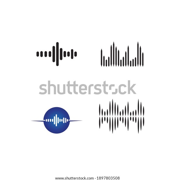 Sound waves\
vector illustration design\
template