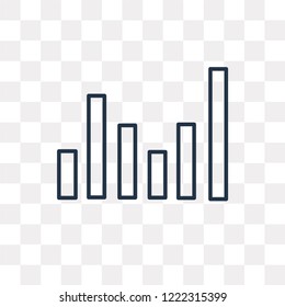 Sound waves vector outline icon isolated on transparent background, high quality linear Sound waves transparency concept can be used web and mobile