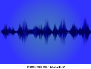 ิBlue Sound Wave.Vector abstract graphic design