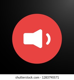 sound, web icon or user interface button, vector.