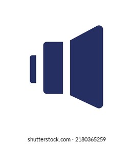 Sound white black glyph ui icon. Loud and silent. Loudspeaker. Player control. User interface design. Silhouette symbol on white space. Solid pictogram for web, mobile. Isolated vector illustration