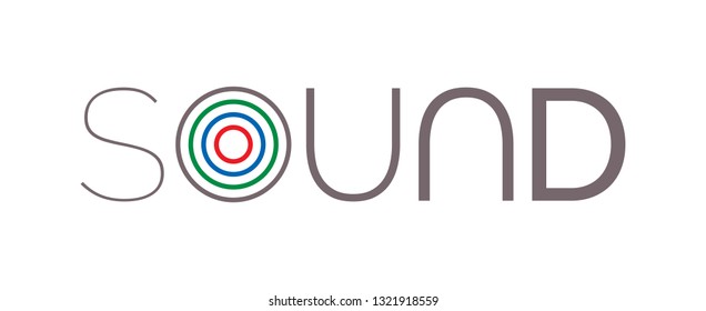 sound word logo. sound word design