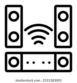 Soundleiste Symbol Linienstil transparent