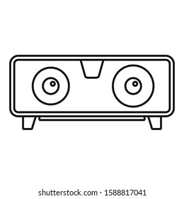 Soundbar icon. Outline soundbar vector icon for web design isolated on white background