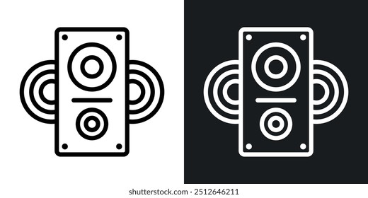Soundbox outlined icon vector collection.