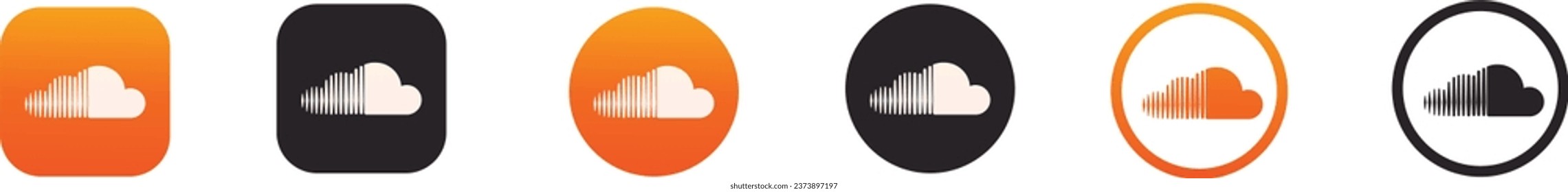 Soundcloud icon on transparent background social media app symbol high resolution vector file