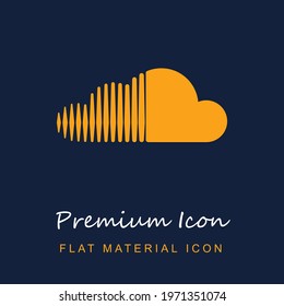 Soundcloud Logo premium material ui ux isolated vector icon in navy blue and orange colors