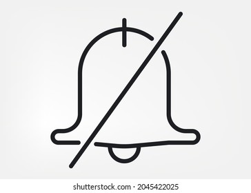 Soundless. Linear icon. Vector graphics.