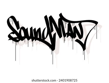 SOUNDMAN word graffiti tag style