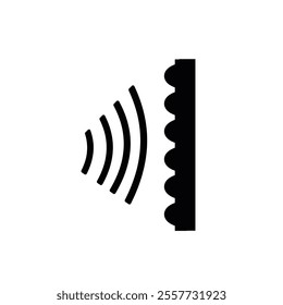 Soundproof icon isolated on white background.