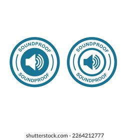 Soundproof logo badge design. Suitable for business, web, art and technology