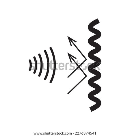 Soundproof, sound absorbing panel line outline icon, soundproofing icon, sound insulation linear sign, simple illustration of sound absorption vector for web design isolated on white background 