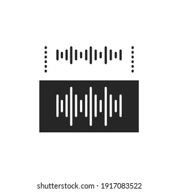 Soundproofing black glyph icon. Pictogram for web page, mobile app, promo. Editable stroke.