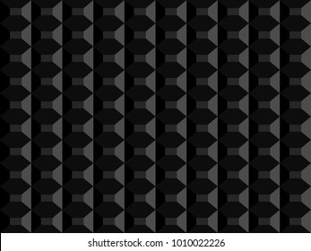 Soundproofing Foam. Convex Rectangles. 3d Geometric Pattern. Abstract Background. Seamless Geometric Pattern. Soundproofing Foam for Websites, Wallpapers, Banner, Card. Soundproof Seamless Pattern.