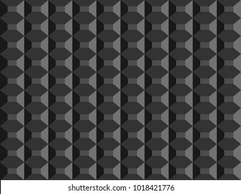 Soundproofing Foam. Convex Rectangles. 3d Geometric Pattern. Abstract Background. Seamless Geometric Pattern. Soundproofing Foam for Websites, Wallpapers, Banner, Card. Soundproof Seamless Pattern.