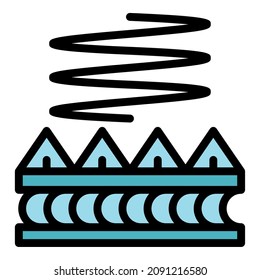 Soundproofing icon. Outline soundproofing vector icon color flat isolated