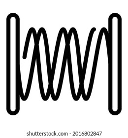 Soundproofing icon. Outline soundproofing vector icon for web design isolated on white background