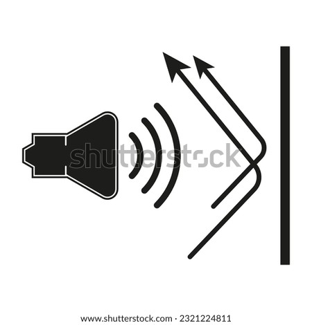 soundproofing icon, sound insulation linear sign. Vector illustration. Stock picture.