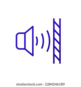 soundproofing line icon, vector sign