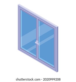 Soundproofing modern window icon. Isometric of soundproofing modern window vector icon for web design isolated on white background
