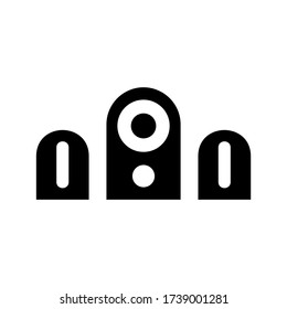 soundsystem  icon or logo isolated sign symbol vector illustration - high quality black style vector icons
