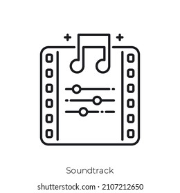 Soundtrack icon. Outline style icon design isolated on white background