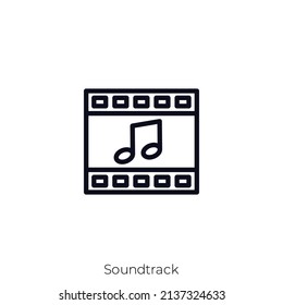 Soundtrack icon. Outline style icon design isolated on white background