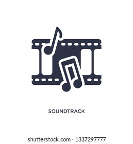 soundtrack isolated icon. Simple element illustration from cinema concept. soundtrack editable logo symbol design on white background. Can be use for web and mobile.