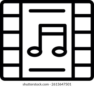 Soundtrack Line Vector Icon Design