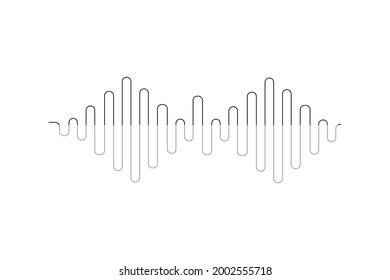 Soundwave, Audiowave Line Icon. Vector Illustration. EPS 10.