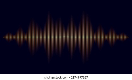 Soundwave equalizer design. Blurred sound vibration background. Music and technology vector illustration