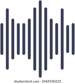 soundwave flat illustration vector icon template isolated on white background.