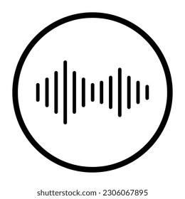 Soundwave icon isolated, audio and sound concept