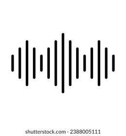 soundwave icon in line style