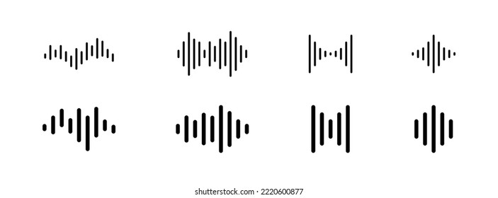 Soundwave icon. Sound line symbol. Vector isolated sign.