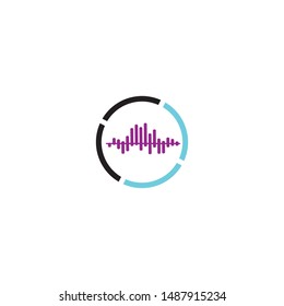 soundwave illustration logo icon vector template